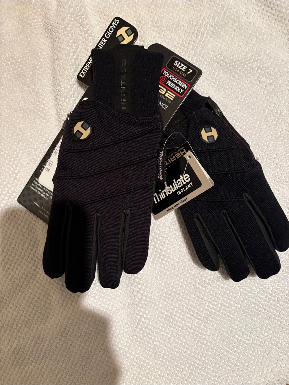 Heritage woman’s riding Black Thinsulate Touchscreen Gloves